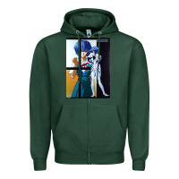 Sports Green Neon Genesis Evangelion Rei Ayanami Zipper Hoodie - InspiraDesign