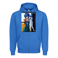 True Royal Neon Genesis Evangelion Rei Ayanami Zipper Hoodie - InspiraDesign