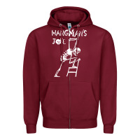 Burgundy Hangmans Joke Zipper Hoodie - InspiraDesign
