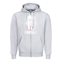 Heather Grey dracula vampire classic horror flick white t shirt Zipper Hoodie - InspiraDesign