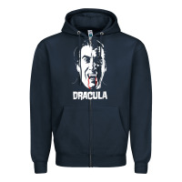 Navy dracula vampire classic horror flick white t shirt Zipper Hoodie - InspiraDesign