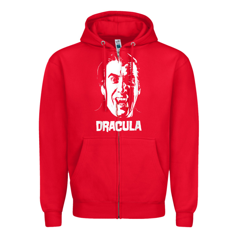 Dracula Vampire Classic Horror Flick White T Shirt Zipper Hoodie by InspiraDesign | Teevron