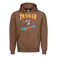 Chestnut trasher Zipper Hoodie - InspiraDesign