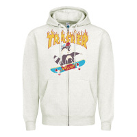 Oatmeal Heather trasher Zipper Hoodie - InspiraDesign