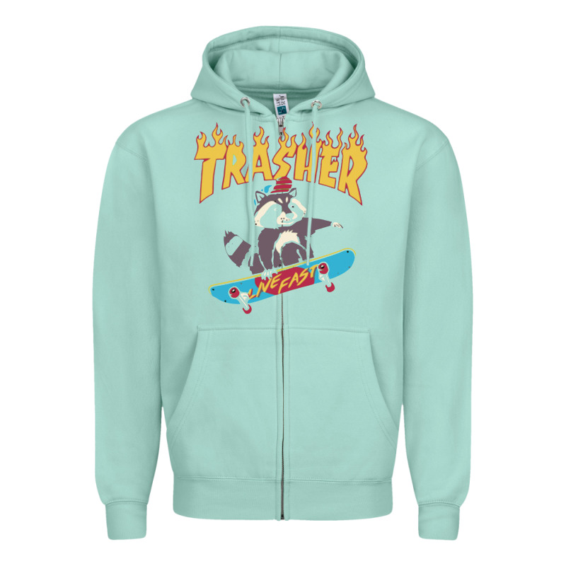 Trasher Zipper Hoodie by InspiraDesign | Teevron