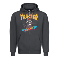 Smoke trasher Zipper Hoodie - InspiraDesign