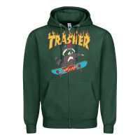 Sports Green trasher Zipper Hoodie - InspiraDesign