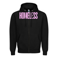 Black homeless Zipper Hoodie - InspiraDesign