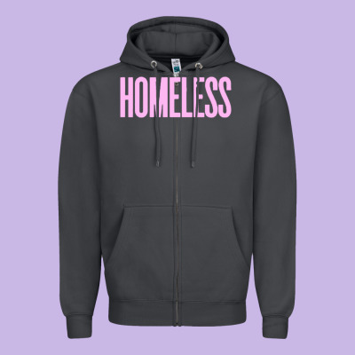 Homeless Zipper Hoodie Designed By Inspiradesign
