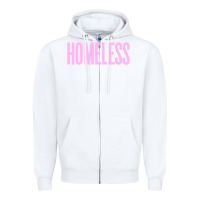 White homeless Zipper Hoodie - InspiraDesign