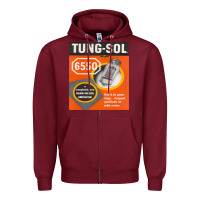 Burgundy TungSol 6550 Zipper Hoodie - InspiraDesign