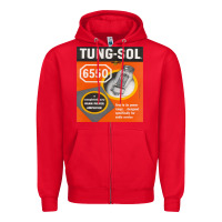 Red TungSol 6550 Zipper Hoodie - InspiraDesign