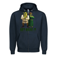 Navy Shrek Fiona & Shrek Get Ogre It Text Poster Zipper Hoodie - InspiraDesign