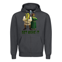 Smoke Shrek Fiona & Shrek Get Ogre It Text Poster Zipper Hoodie - InspiraDesign
