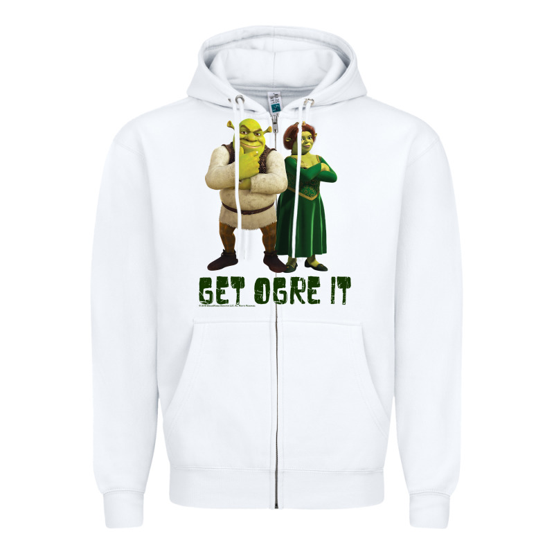 Shrek Fiona & Shrek Get Ogre It Text Poster Zipper Hoodie by InspiraDesign | Teevron