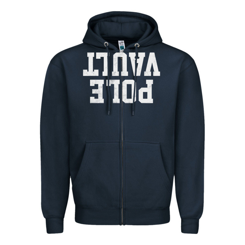 Pole Vault T Shirt Upside Down Funny Pole Vault Jumper Shirt Zipper Hoodie by InspiraDesign | Teevron