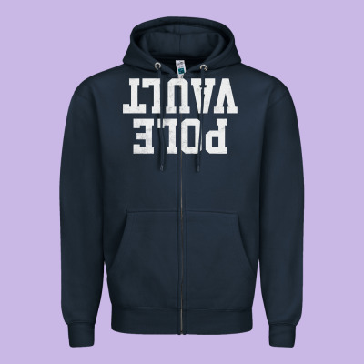 Pole Vault T Shirt Upside Down Funny Pole Vault Jumper Shirt Zipper Hoodie Designed By Inspiradesign