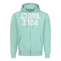 Seafoam pole vault t shirt upside down funny pole vault jumper shirt Zipper Hoodie - InspiraDesign