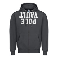 Smoke pole vault t shirt upside down funny pole vault jumper shirt Zipper Hoodie - InspiraDesign