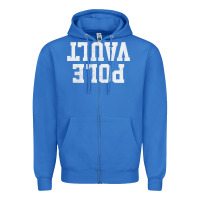 True Royal pole vault t shirt upside down funny pole vault jumper shirt Zipper Hoodie - InspiraDesign
