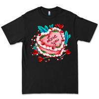 Black valentines day cakes olivia creates design Premium Tee - OliviaCreatesArt