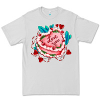 Dove Grey valentines day cakes olivia creates design Premium Tee - OliviaCreatesArt