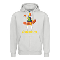 Dove Grey barmaid oktoberfest funny german woman dirndl bratwurst t shirt Zipper Hoodie - InspiraDesign