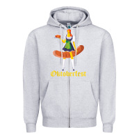 Heather Grey barmaid oktoberfest funny german woman dirndl bratwurst t shirt Zipper Hoodie - InspiraDesign