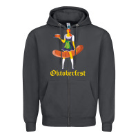 Smoke barmaid oktoberfest funny german woman dirndl bratwurst t shirt Zipper Hoodie - InspiraDesign