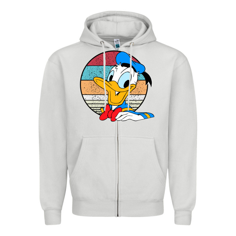 Donald Duck Funny Zipper Hoodie by InspiraDesign | Teevron