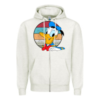 Oatmeal Heather Donald duck funny Zipper Hoodie - InspiraDesign