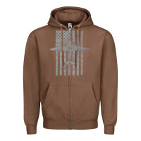 Chestnut C-47 Skytrain Wwii Transport Airplane Vintage Flag Zipper Hoodie - InspiraDesign