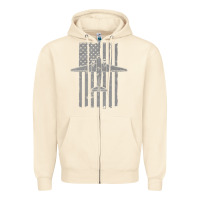 Sandshell C-47 Skytrain Wwii Transport Airplane Vintage Flag Zipper Hoodie - InspiraDesign