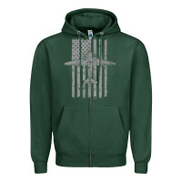 Sports Green C-47 Skytrain Wwii Transport Airplane Vintage Flag Zipper Hoodie - InspiraDesign