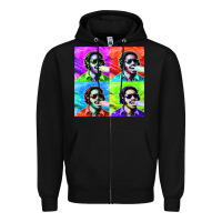 Black STEVIE WONDER! Zipper Hoodie - InspiraDesign