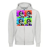 Dove Grey STEVIE WONDER! Zipper Hoodie - InspiraDesign