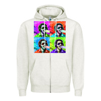 Oatmeal Heather STEVIE WONDER! Zipper Hoodie - InspiraDesign