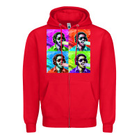 Red STEVIE WONDER! Zipper Hoodie - InspiraDesign