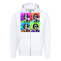 White STEVIE WONDER! Zipper Hoodie - InspiraDesign