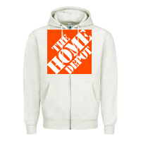 Oatmeal Heather 2thehomedepot Zipper Hoodie - InspiraDesign