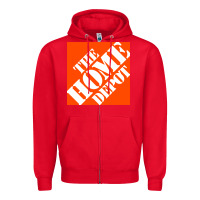 Red 2thehomedepot Zipper Hoodie - InspiraDesign