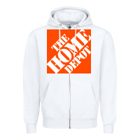 White 2thehomedepot Zipper Hoodie - InspiraDesign