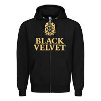 Black BLACK VELVET CANADIAN WHISKY Zipper Hoodie - InspiraDesign