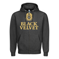 Charcoal Heather BLACK VELVET CANADIAN WHISKY Zipper Hoodie - InspiraDesign