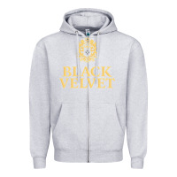 Heather Grey BLACK VELVET CANADIAN WHISKY Zipper Hoodie - InspiraDesign