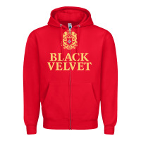 Red BLACK VELVET CANADIAN WHISKY Zipper Hoodie - InspiraDesign
