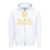 White BLACK VELVET CANADIAN WHISKY Zipper Hoodie - InspiraDesign