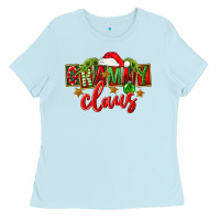 Baby Blue Christmas Grammy Claus Mother's Day Ladies Tee - FaDigitalArtStudio
