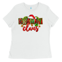 White Christmas Grammy Claus Mother's Day Ladies Tee - FaDigitalArtStudio