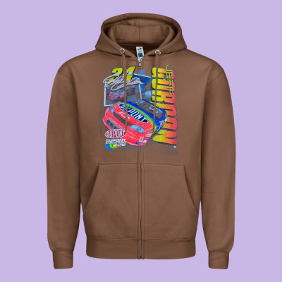 Jeff Gordon Dupont Vintage Racing Zipper Hoodie Designed By Inspiradesign